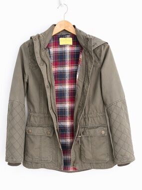 Prince & Fox Utility Jacket - Hooded - Quilted Canvas - Size S